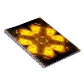 Golden Flame Kaleidoscope Fractal Art ノートブック (右側)