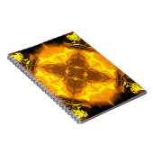 Golden Flame Kaleidoscope Fractal Art ノートブック (右側)