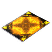 Golden Flame Kaleidoscope Fractal Art ノートブック (左側)