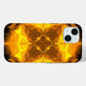 Golden Flame Kaleidoscope Fractal Art Case-Mate iPhoneケース (裏面 (横))