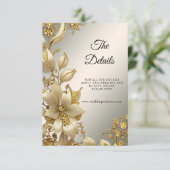 Golden Floral Detail Enclosure Card エンクロージャーカード (スタンド正面)