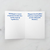 Golden Floral Merry Christmas Bouquet シーズンカード (内部)