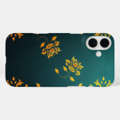 Golden Floral Motif iPhone Case Case-Mate iPhoneケース (裏面 (横))