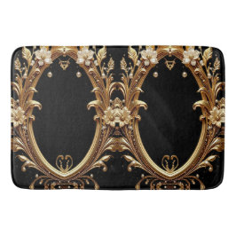 Golden Floral Ornate Bath Mat バスマット