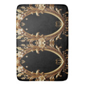 Golden Floral Ornate Bath Mat バスマット (正面縦)