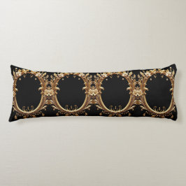Golden Floral Ornate Body Pillow ボディピロー