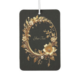 Golden Floral Ornate Frame Air Freshener カーエアーフレッシュナー