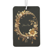 Golden Floral Ornate Frame Air Freshener カーエアーフレッシュナー (裏面)