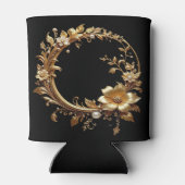 Golden Floral Ornate Frame Can Cooler 缶クーラー (裏面)