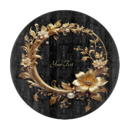 Golden Floral Ornate Frame Cutting Board カッティングボード