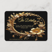 Golden Floral Ornate Frame Detail エンクロージャーカード (正面)