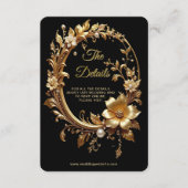 Golden Floral Ornate Frame Detail Enclosure エンクロージャーカード (正面)