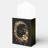 Golden Floral Ornate Frame Favor Box フェイバーボックス (オープン)