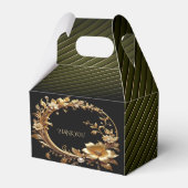 Golden Floral Ornate Frame Favor Box フェイバーボックス (裏面サイド)