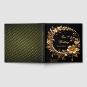 Golden Floral Ornate Frame Guest Book ゲストブック (全面)