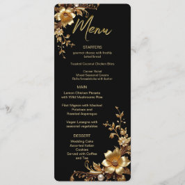 Golden Floral Ornate Frame Menu メニュー