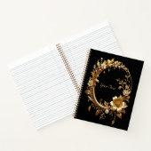 Golden Floral Ornate Frame Notebook ノートブック (内部)