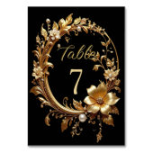 Golden Floral Ornate Frame Table Number テーブルナンバー (裏面)
