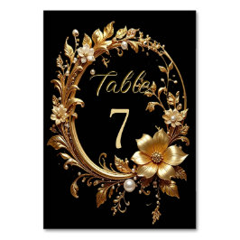 Golden Floral Ornate Frame Table Number テーブルナンバー