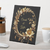 Golden Floral Ornate Frame Tabletop Signs 台座サイン (インサイチュ)