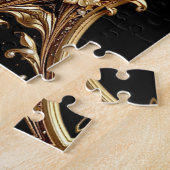 Golden Floral Ornate Jigsaw Puzzle ジグソーパズル (側面)