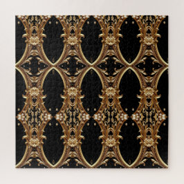 Golden Floral Ornate Jigsaw Puzzle ジグソーパズル