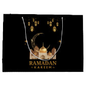 Golden Floral Ramadan Kareem Celebration ラージペーパーバッグ (裏面)