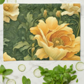 Golden Floral Tapestry キッチンタオル (折り畳み)