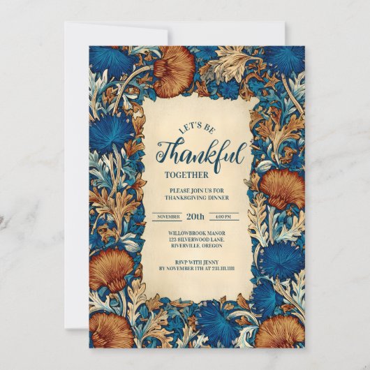 Golden Floral Thanksgiving Celebration 招待状 (正面)