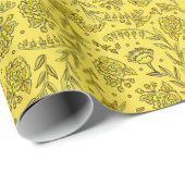 Golden floral wrapping paper ラッピングペーパー (ロールコーナー)