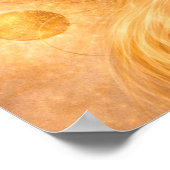 Golden Flow Abstract Wall Art – Luxury Gold Energy ポスター (角)