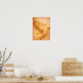 Golden Flow Abstract Wall Art – Luxury Gold Energy ポスター (キッチン)