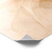 Golden Flow Abstract Wall Art Poster – Elegant Mod ポスター (角)