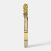 ✨ Golden Flow Luxe Glitter Frame Dripping 💎🌟 iPhoneケース (左側面)