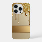 ✨ Golden Flow Luxe Glitter Frame Dripping 💎🌟 iPhoneケース (裏面)