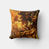 Golden Flow – Molten Energy Art クッション (正面)