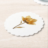 Golden Flower Paper Coaster ペーパーコースター (アングル)