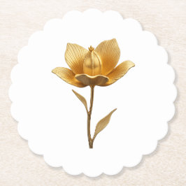 Golden Flower Paper Coaster ペーパーコースター