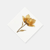Golden Flower Paper Napkin スタンダードカクテルナプキン (角)