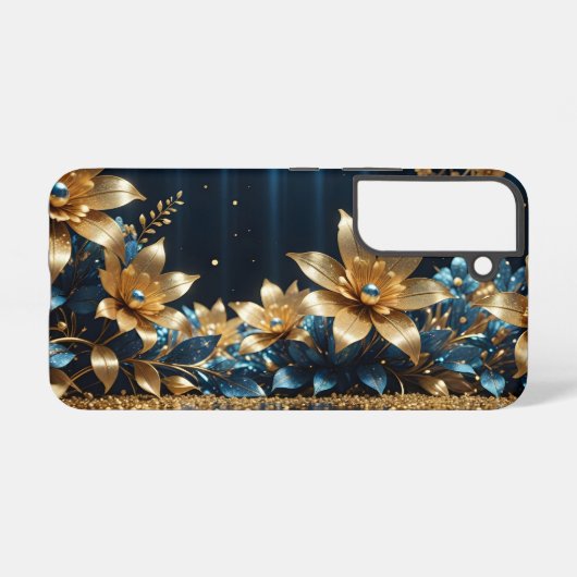 Golden Flowers Samsung Galaxyケース (裏面横)