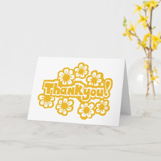 Golden Flowers Thank you ! カード (黄色い花)