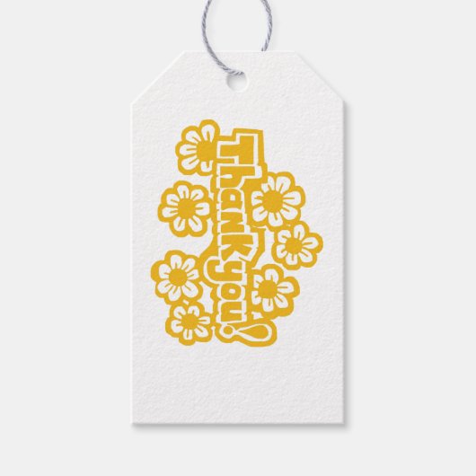 Golden Flowers Thank you! ギフトタグ (正面)