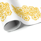 Golden Flowers Thank you ! ラッピングペーパー (ロールコーナー)