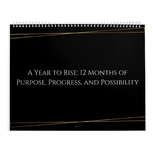 Golden Focus: Minimalist Inspirational 12-Calendar カレンダー (カバー)