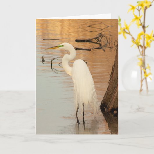 Golden Folded Greeting Card カード (黄色い花)