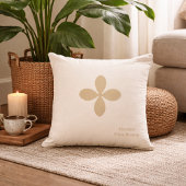 Golden Folk Bloom Throw Pillow クッション
