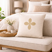 Golden Folk Bloom Throw Pillow クッション