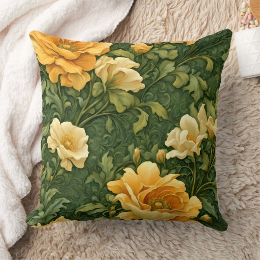 Golden Foral Tapestry  クッション (ブランケット)