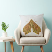 Golden Forest Moth – Surreal Nature Form クッション (椅子)