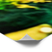 Golden Forest Stream Peaceful Art ポスター (角)